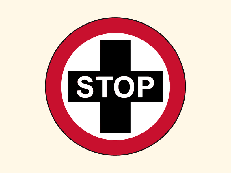 Question diagram: Stop, circular sign road sign
