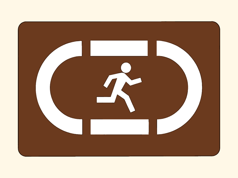Question diagram: Stadium road sign