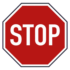 Stop (stop-go board) road sign