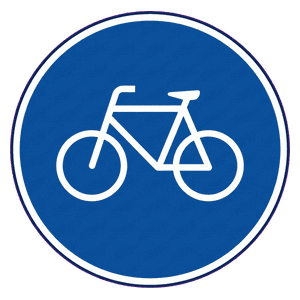 Cyclists only road sign