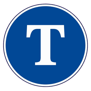 Pay toll road sign