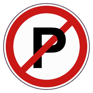 No parking road sign