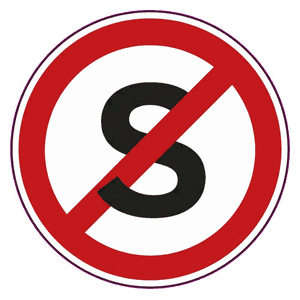 No stopping road sign