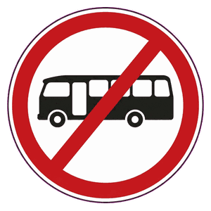 No midi-buses road sign