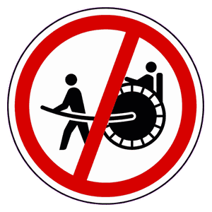 No rickshaws road sign