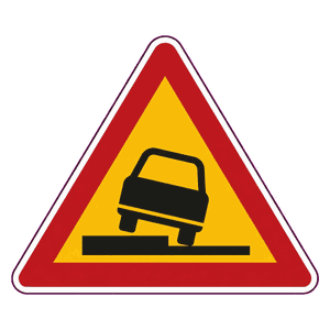 Surface step (left) road sign