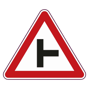 Side road junction (right) road sign
