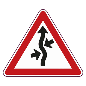 Concealed driveway (from both sides) road sign
