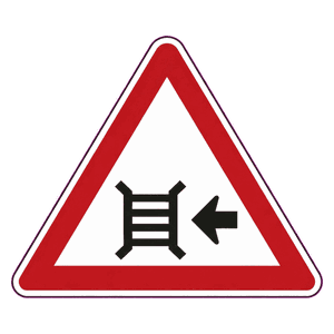 Motor gate (left) road sign