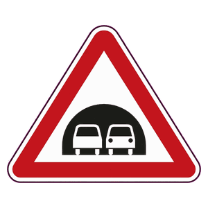 Tunnel road sign
