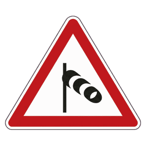 Crosswinds road sign